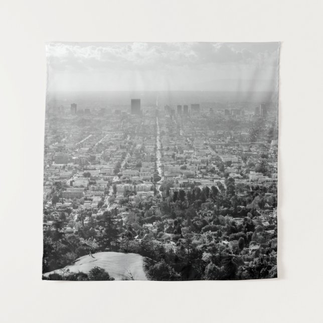 TAPIZ FOTO GRAYSCALE AERIAL DE LA CIUDAD (Anverso)