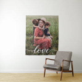 Tapiz Foto personalizada del guión de amor familiar