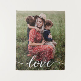 Tapiz Foto personalizada del guión de amor familiar