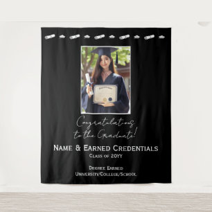 Tapiz Foto personalizada, tapón, fondo de graduación de 