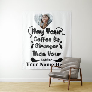 Tapiz Foto personalizado del corazón que su café sea más