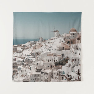 TAPIZ FOTOGRAFÍA AÉREA DE EDIFICIOS DE CONCRETO BLANCO D