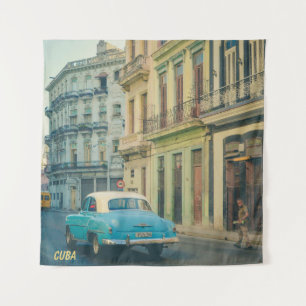 Tapiz Fotografía callejera de un coche clásico vintage e