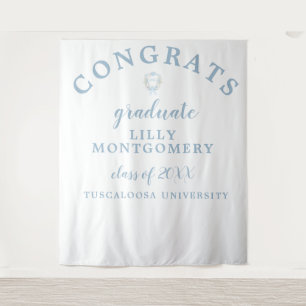 Tapiz Fotografía de Graduación en Monograma Preppy Gingh