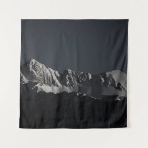 TAPIZ FOTOGRAFÍA DE GRAYSCALE DE LA MONTAÑA DE NIEVE