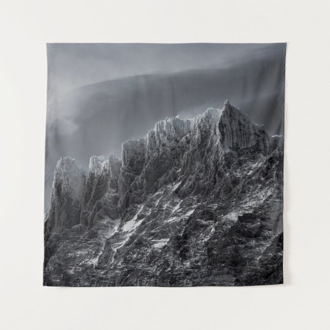 TAPIZ FOTOGRAFÍA DE GRAYSCALE DE MONTAÑA (Anverso)