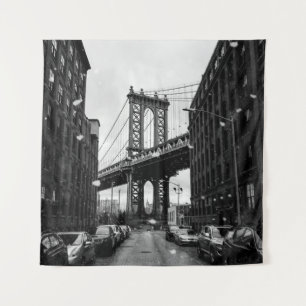 TAPIZ FOTOGRAFÍA DE GRAYSCALE DEL PUENTE BROOKLYN