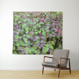 Tapiz Fotografía de ramas de hojas rojas y verdes