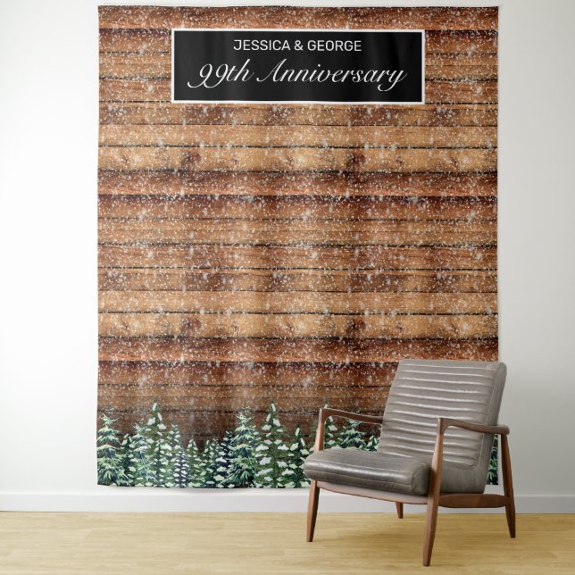 Tapiz Fotografía del aniversario del bosque de nieve y l (In situ)