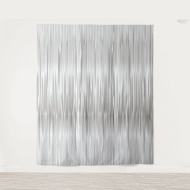 Tapiz Fotografía Moda de plata blanca Faux Tinsel Fondo (Anverso)