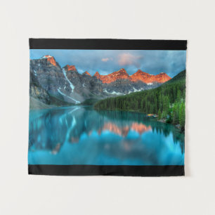 Tapiz Fotografía paisajística de Montaña y Lago Escénico