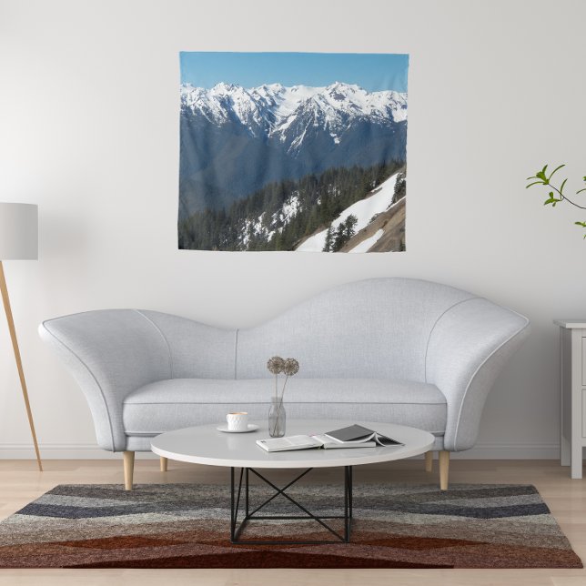 Tapiz Fotografía panorámica de las montañas olímpicas (In Situ (Sofa))