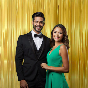 Tapiz Fotógrafo Selfie Yellow Gold Faux Tinsel