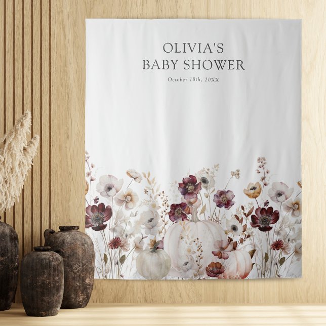 Tapiz Fotomatón de ducha de bebé con flores silvestres d (Subido por el creador)