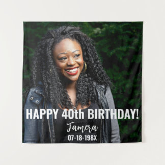 Tapiz Fotos de cumpleaños 40 u otro cumpleaños