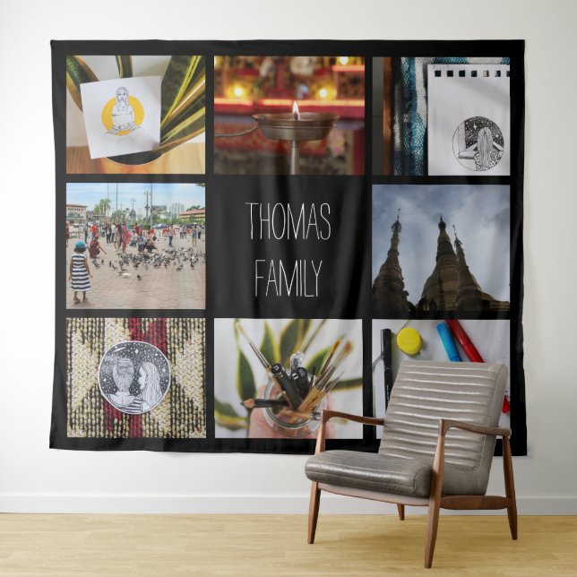 Tapiz Fotos de la familia de Personalizados grandes nomb (In situ (horizontal))