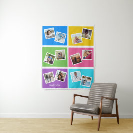 Tapiz Fotos personalizados y nombre Colorful