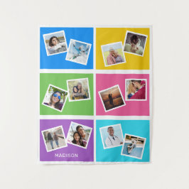 Tapiz Fotos personalizados y nombre Colorful