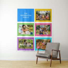 Tapiz Fotos personalizados y nombre Colorful