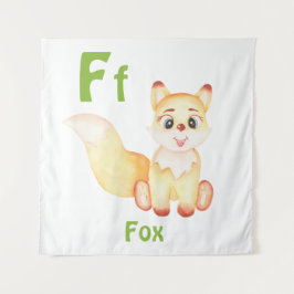Tapiz Fox personaliza ABC: Letra F - Añadir tu nombre