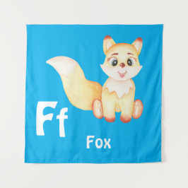 Tapiz Fox personaliza ABC: Letra F - Añadir tu nombre