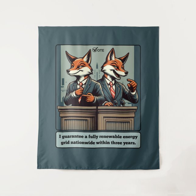 Tapiz Fox presidencial - Gracioso animal satírico (Anverso)