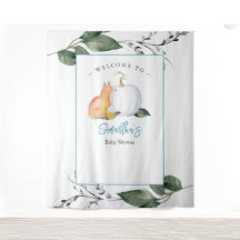 Fox Pumpkin Baby Shower Backups Boy