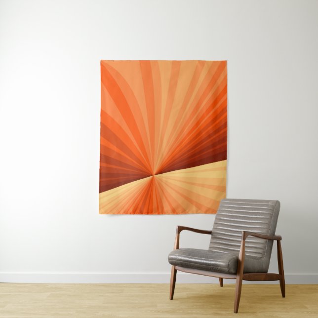 Tapiz Fractal gráfico de vainilla roja, Naranja abstract (In situ)
