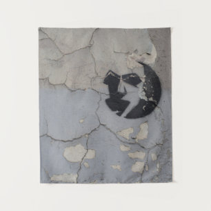 Tapiz Fragmento de piedra blanca y negra