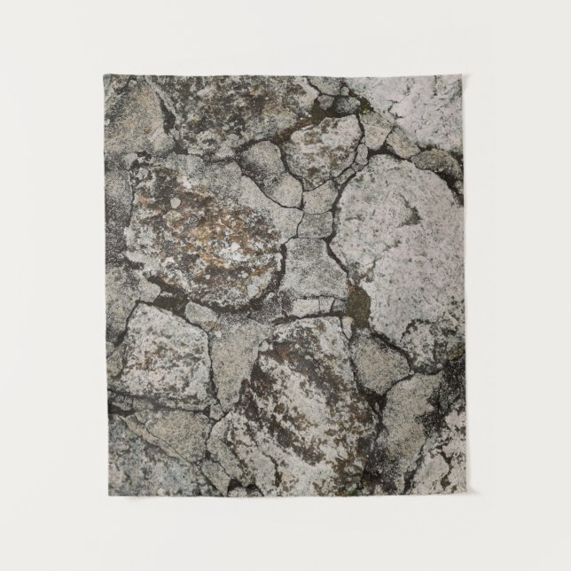 Tapiz Fragmento de piedra negra y gris (Anverso)