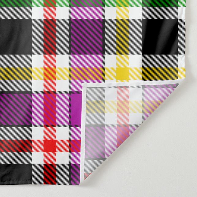 Tapiz Franela a cuadros morado negro multicolor (Subido por el creador)