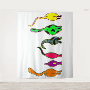 Tapiz Frascos de gato coloridos