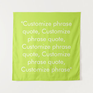 Tapiz frase personalizar cita elegante lima verde blanco