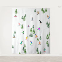 Freeride Snowboarder Ilustracion Snowboarding