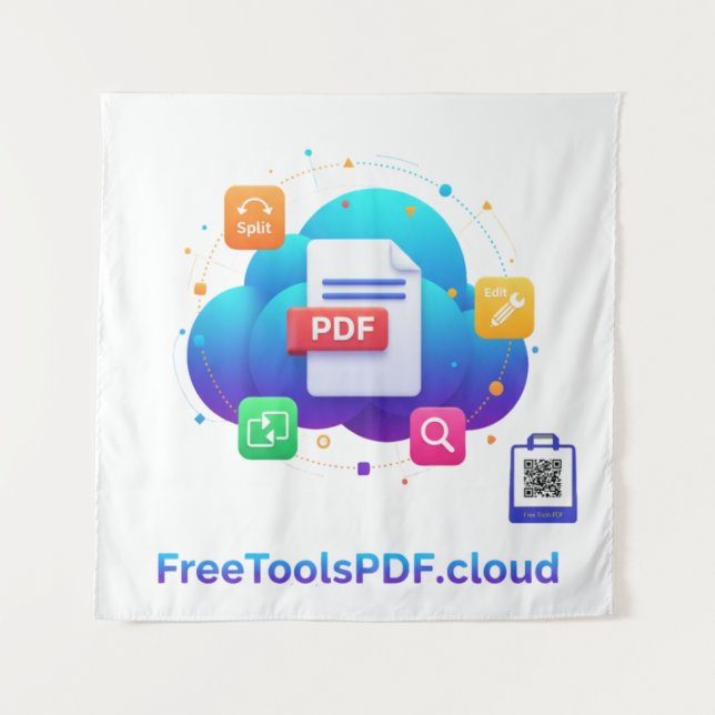 Tapiz FreeToolsPDF – ¡El Poder Digital Divertido en Tu C (Anverso)