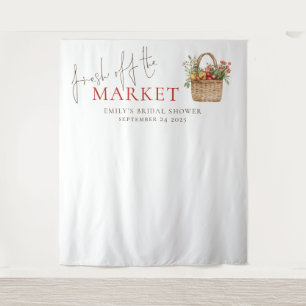 Tapiz Fresco rústico fuera del mercado, telón de fondo d