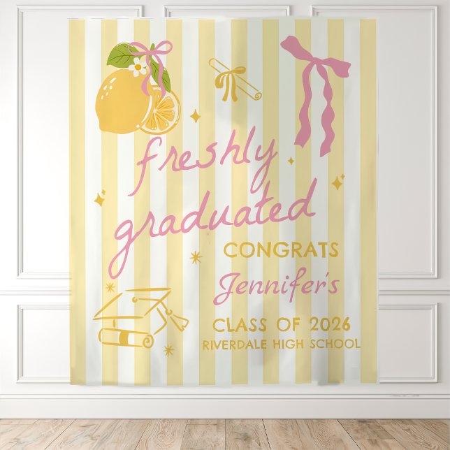 Tapiz Freshly Graduated Lemon Graduation Tapestry (Subido por el creador)