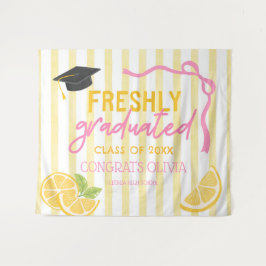 Tapiz Freshly Graduated Lemonade Grad Party Backdrop