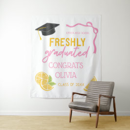 Tapiz Freshly Graduated Lemonade Graduation Backdrop