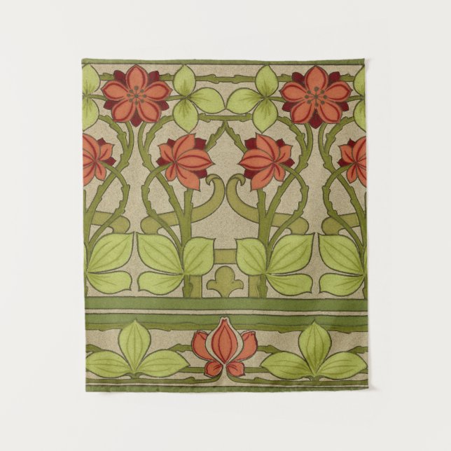 Tapiz Frieze Border Art Nouveau Floral (Anverso)