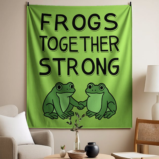 Tapiz Frogs Together Strong Portland Frog Protest (Subido por el creador)
