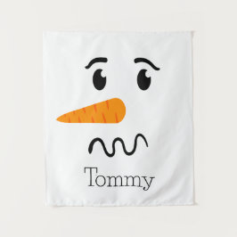 Tapiz Frosty el rostro confuso del hombre de nieve
