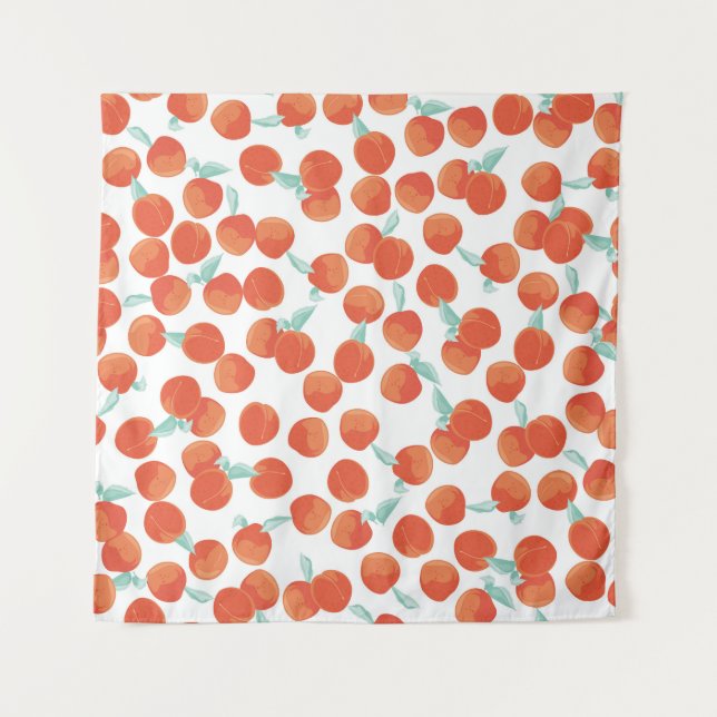 Tapiz Frutas de melocotón sin mar, patrón de verano. (Anverso)