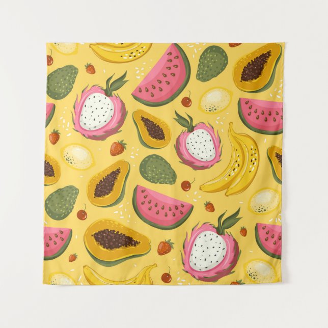 Tapiz Frutos de verano personalizados de cosecha artesan (Anverso)