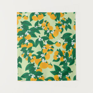 Tapiz Frutos naranjas de época con soldadura de fondo ve