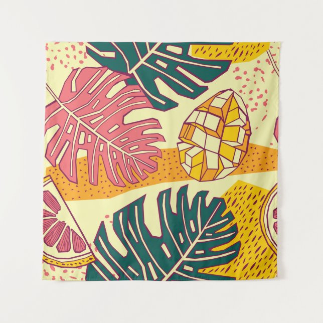 Tapiz Frutos tropicales, diseño de patrones (Anverso)