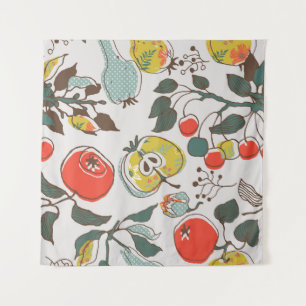 Tapiz Frutos variados, coloridos y sin costuras.
