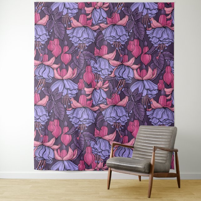 Tapiz Fuchsia en rosa y violeta (In situ)