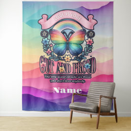 Tapiz Fuera y orgulloso Fiesta del Orgullo Gay