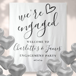 Tapiz Fueron Comprometidos Fiesta de Compromiso Telón de